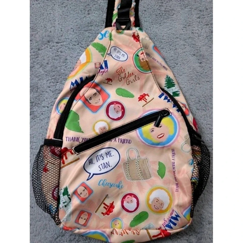 The Golden Girls Character Print Crossbody Sling Bag Backpack ~ Adjustable